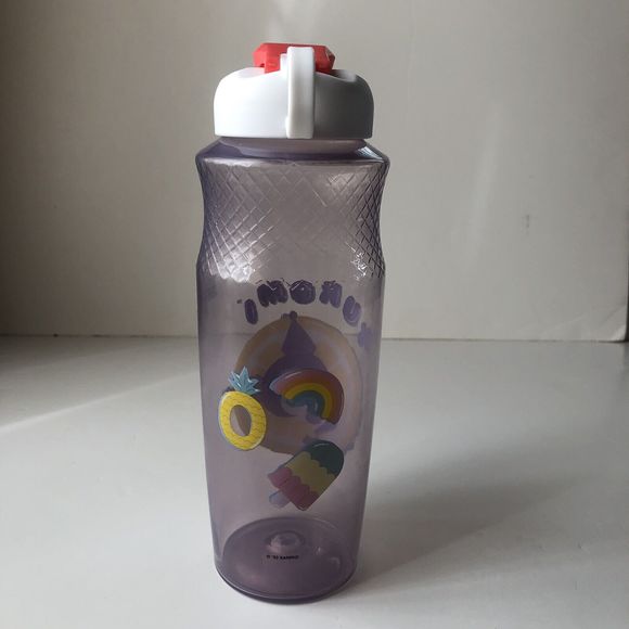 Zak! Sanrio Kuromi on a Lemon 30 Ounce Clear Water Bottle - Picture 3 of 12